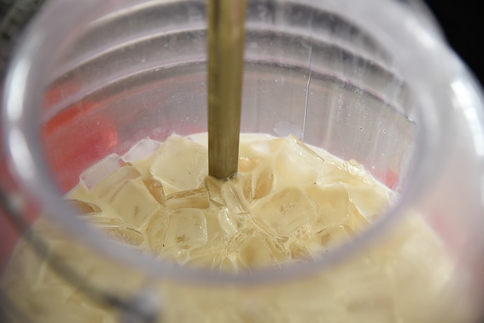 (Francisco Kjolseth  |  The Salt Lake Tribune)  Horchata, a traditional Mexican drink made out of rice, milk, vanilla and cinnamon is one of the fresh "aquas" served at Tacos Mi Caramelo, a late-night taqueria that is open until 2 a.m. most nights and 24-hours a day on Friday and Saturday.