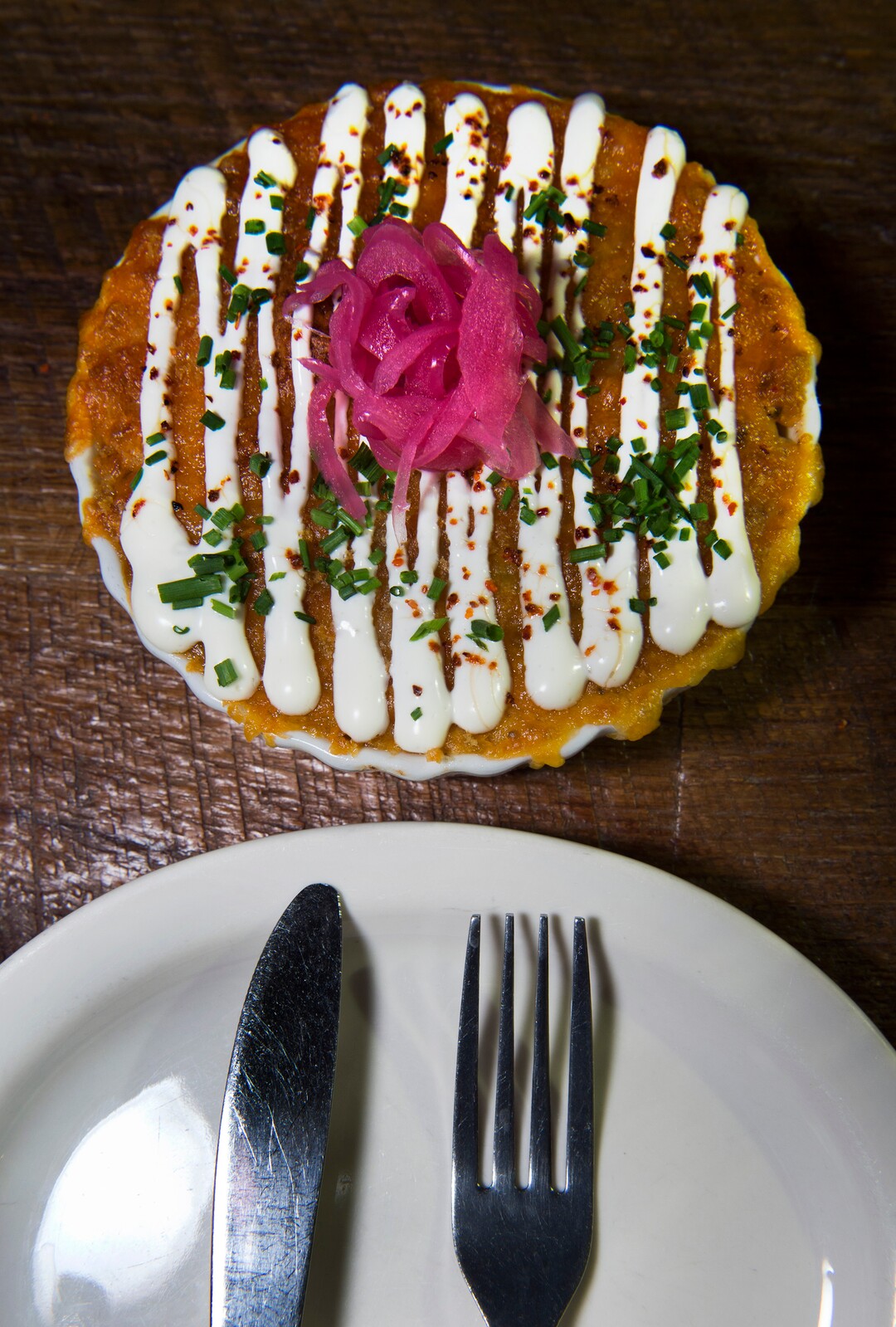 (Scott Sommerdorf   |  The Salt Lake Tribune)   The Cheese Corn, a combination of corn, cheese, panko bread crumbs and pickled onion, at Purgatory Bar in Salt Lake City.