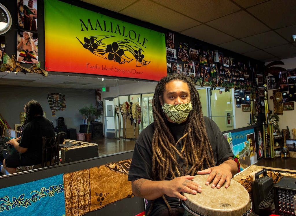 (Rick Egan  |  The Salt Lake Tribune) Haviar Tuitama Hafoka, 32, got COVID-19 in mid-April and was hospitalized for a week and a half. He is pictured in his dance and music studio on Wednesday, June 24, 2020.