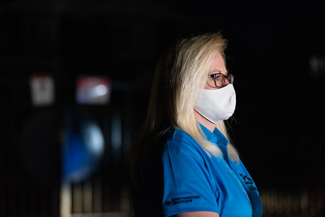 (Niki Chan Wylie |Special to The Tribune) South Jordan Mayor Dawn Ramsey talks to the media on Friday, July 24 after a police team detonated explosive materials found inside a home.