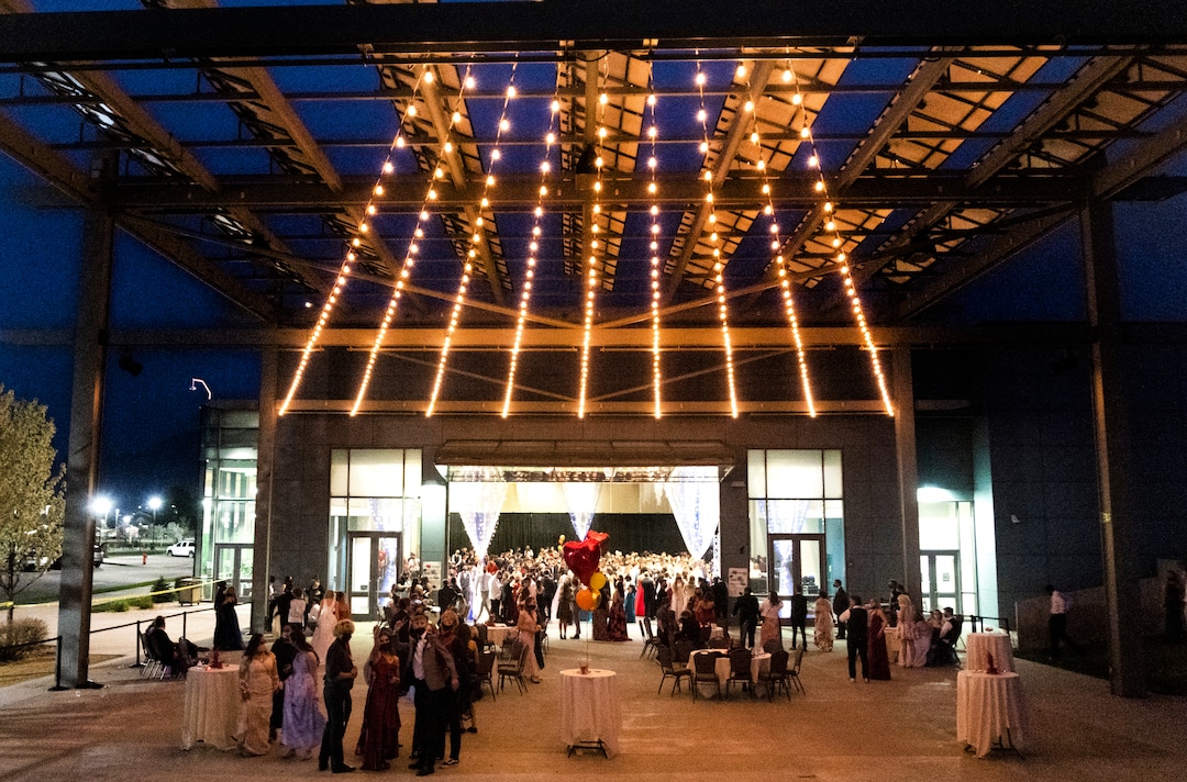 (Rick Egan | The Salt Lake Tribune)Cyprus students get some fresh air, during the Cyprus High school Prom, at the Viridian Event Center, on Saturday, April 24, 2021.