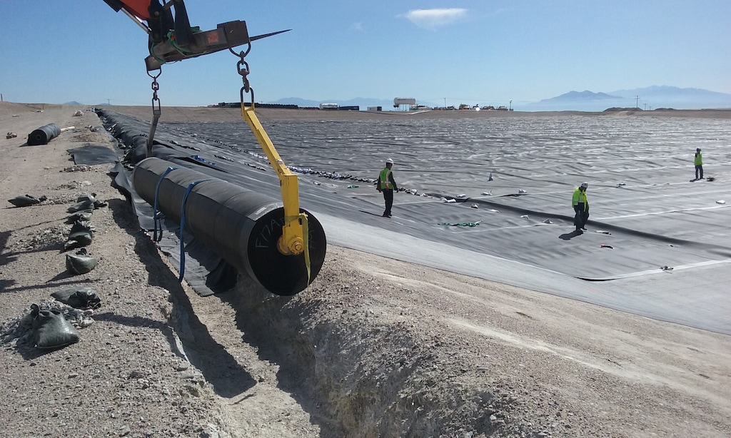 This major landfill is under development on the southern tip of Promontory Point in the Great Salt Lake. Promontory Point Resources has sought a state permit and legislative changes that would allow it to take out-of-state industrial waste.
