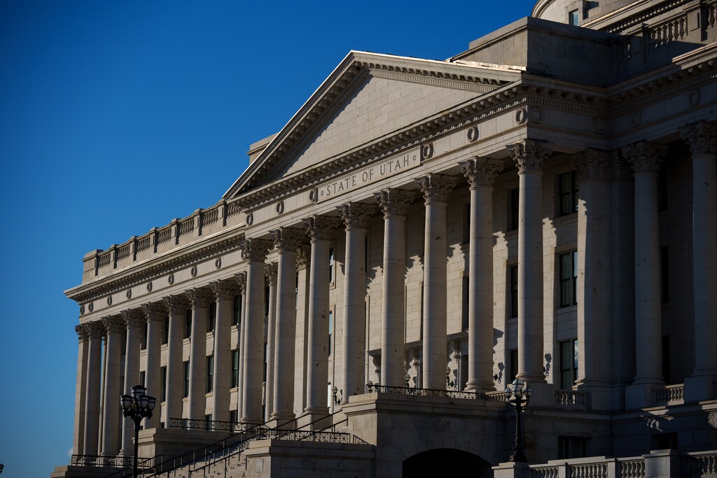 (Trent Nelson  |  The Salt Lake Tribune) The Utah Capitol in Salt Lake City on Thursday, Feb. 22, 2024. The Legislature is once again on the verge of cutting income taxes this year.