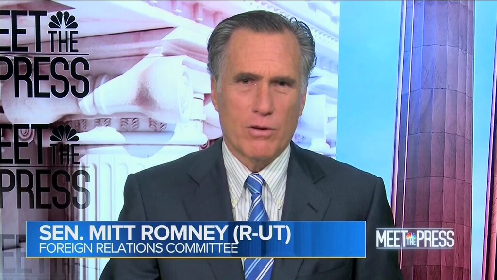 (Screengrab via Grabien) Sen. Mitt Romney appears on NBC's Meet the Press on January 16, 2022.
