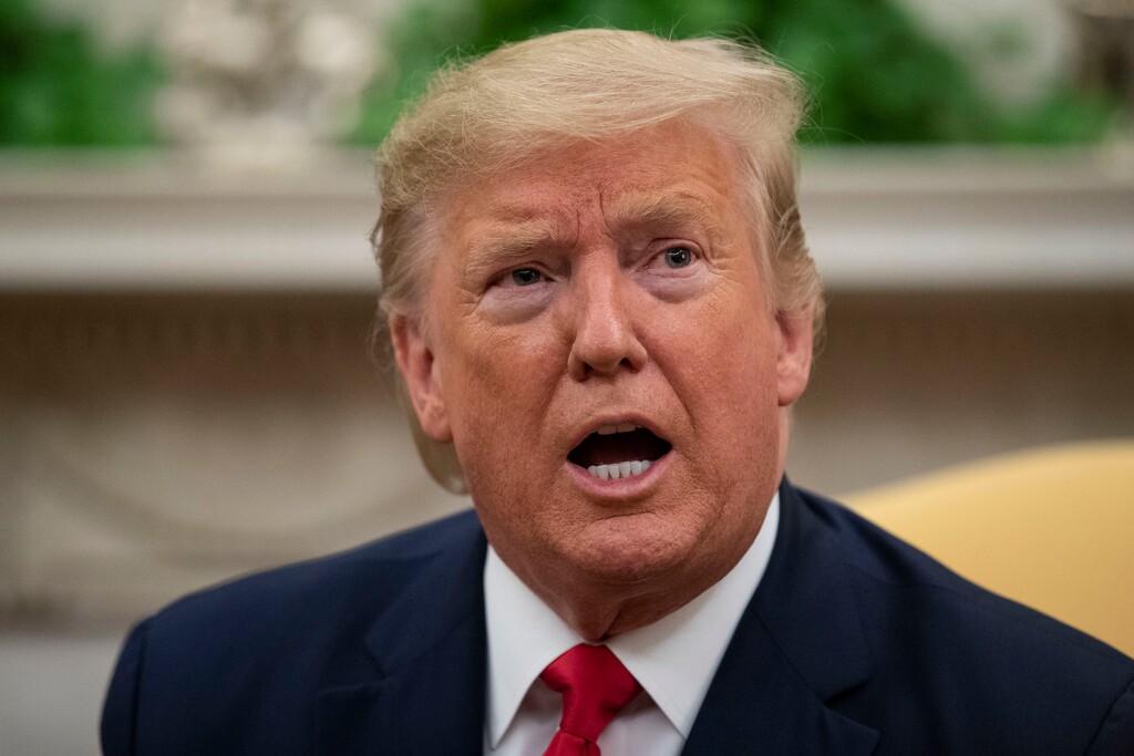(Alex Brandon | AP) President Donald Trump speaks during a meeting with Greek Prime Minister Kyriakos Mitsotakis in the Oval Office of the White House, Tuesday, Jan. 7, 2020, in Washington.