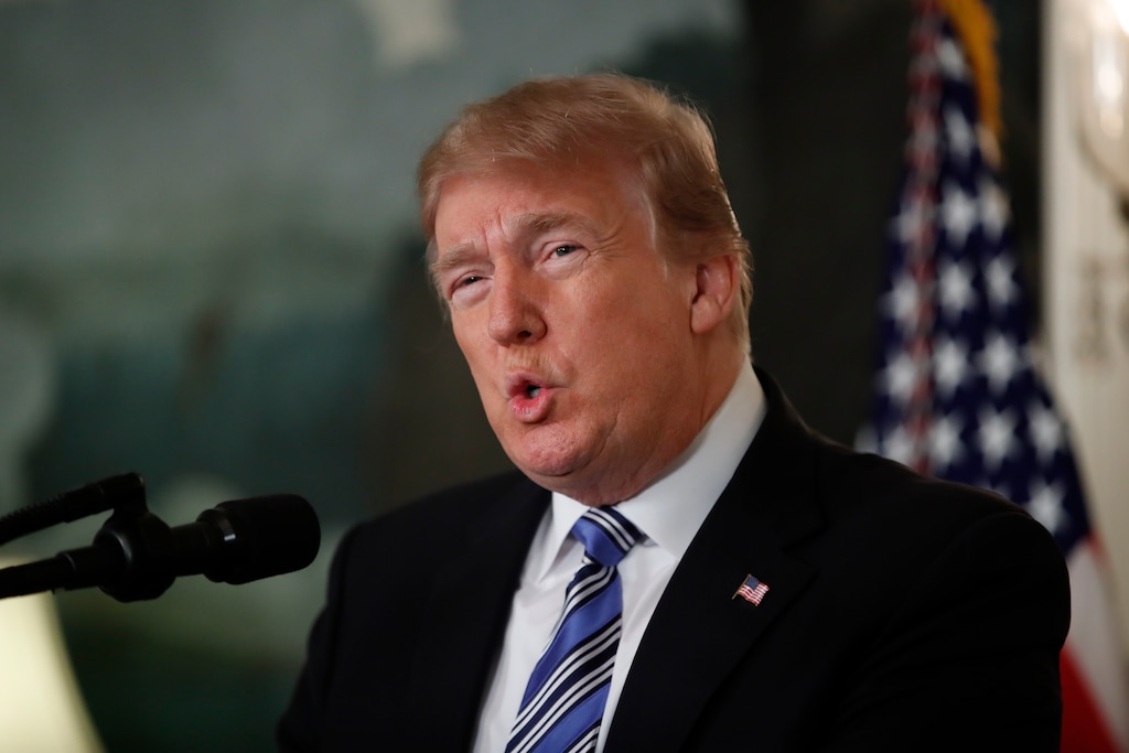 FILE - In this Feb. 15, 2018, file photo, President Donald Trump speaks in the Diplomatic Room at the White House, in Washington, about the shooting in Parkland, Fla. When shots rang out at a high school in Parkland, Florida last year, leaving 17 people dead, Trump quickly turned his thoughts to the need for more mental institutions. When back-to-back mass shootings in Dayton, Ohio, and El Paso, Texas, jolted the nation earlier this month, Trump again raised the need for “building new facilities” for the mentally ill as a way to prevent mass shootings. (AP Photo/Carolyn Kaster, File)