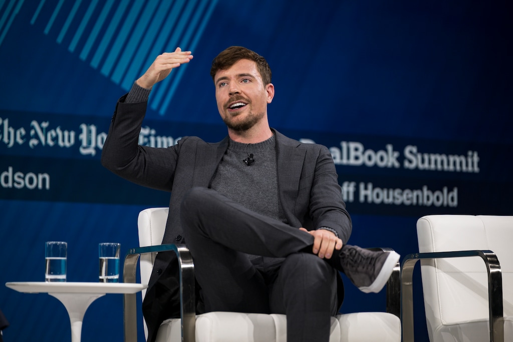 (Karsten Moran | The New York Times) Jimmy Donaldson, the streaming media personality known as MrBeast, is interviewed in New York in December 2025.