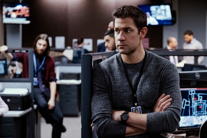 This image released by Amazon shows John Krasinski in a scene from "Tom Clancy's Jack Ryan." (Jan Thijs/Amazon via AP)