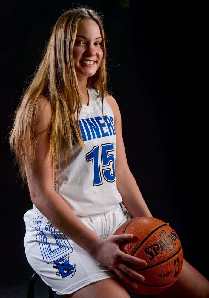 (Steve Griffin  |  The Salt Lake Tribune)  Prep basketball Maggie McCord, Bingham in the Salt Lake Tribune studio in Salt Lake City Tuesday April 10, 2018.