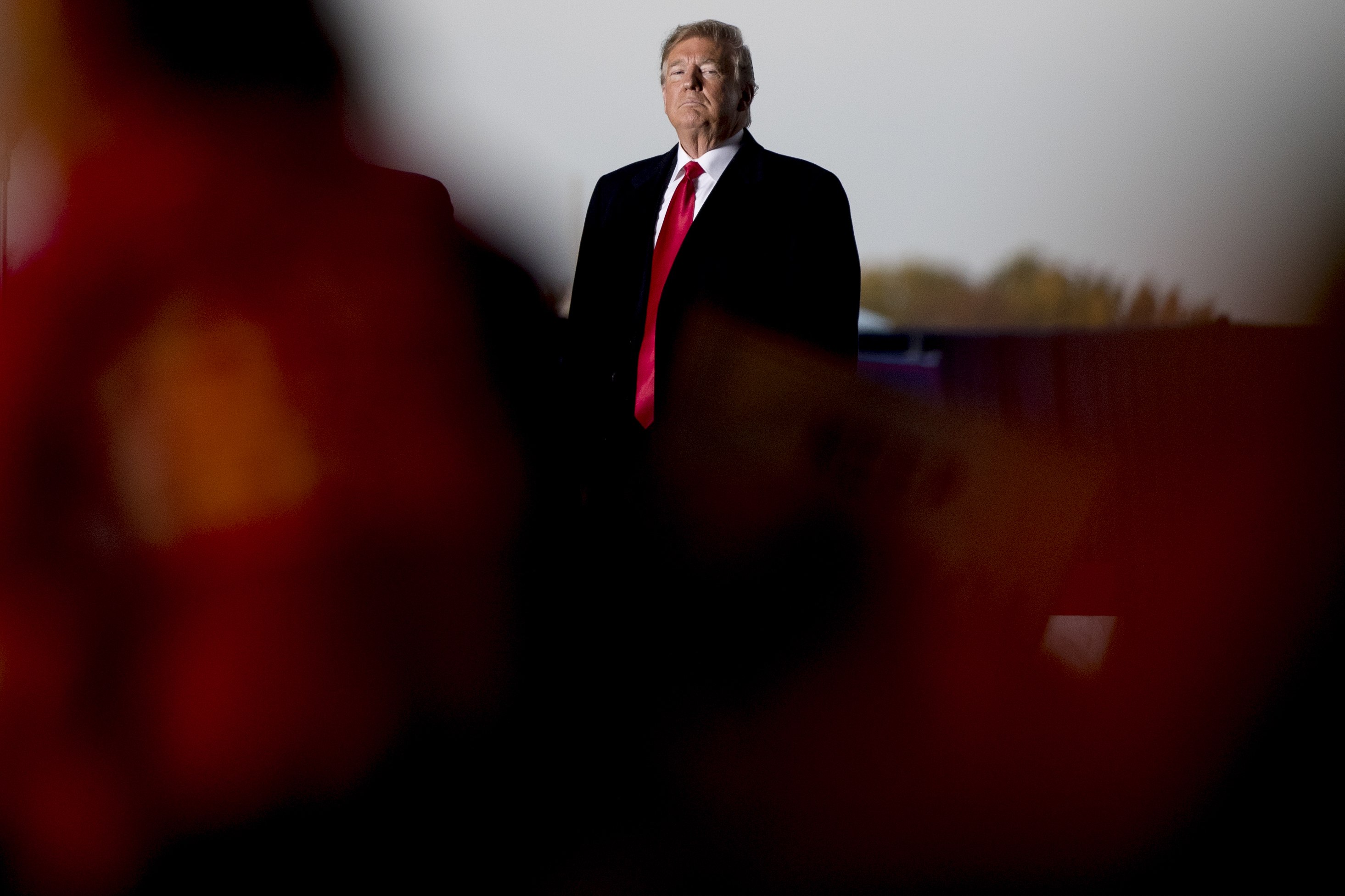 (Andrew Harnik | AP Photo) In this Saturday, Oct. 27, 2018, file photo President Donald Trump pauses while speaking at a rally at Southern Illinois Airport in Murphysboro, Ill. If Democrats win control of the House in next week’s congressional elections, their legislative priorities wouldn’t likely much alter a $20 trillion U.S. economy. For one thing, Trump would remain able to block Democratic initiatives, just as they could stop his plans for more tax cuts and a 5 percent cut to Cabinet department budgets.
