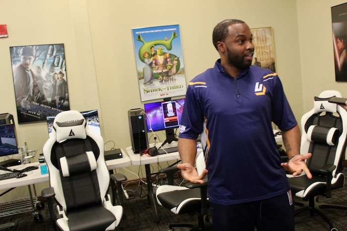 (Christopher Kamrani | The Salt Lake Tribune) Demar Butler, also known as "DEEDZ," discusses life on the Jazz Gaming team on Thursday, May 17, 2018, at the Valley Fair Mall in West Valley City.