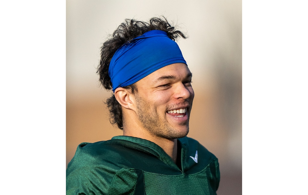 (Rick Egan | The Salt Lake Tribune) BYU quarterback Jaren Hall in a spring practice in March.