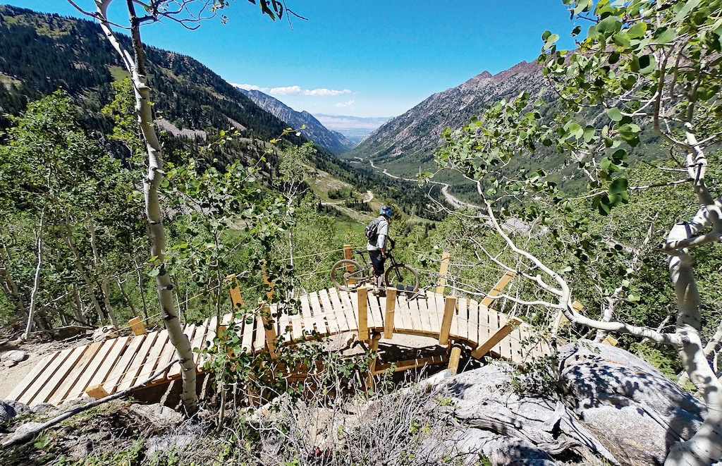 (Francisco Kjolseth  |  Salt Lake Tribune file photo) The view from Snowbird ski resort of Little Cottonwood Canyon. The Salt Lake County Sheriff's Office is investigating allegations of sexual assault against three officers of the Roy Police Department, reportedly while responding to a medical emergency at Snowbird.