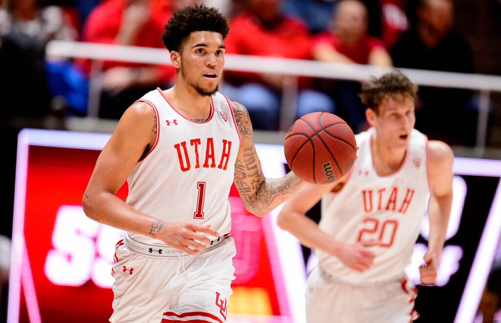 (Trent Nelson  |  The Salt Lake Tribune) Utah Utes forward Timmy Allen (1) as the University of Utah hosts Oregon State, NCAA men's basketball in Salt Lake City on Thursday, Jan. 2, 2020.