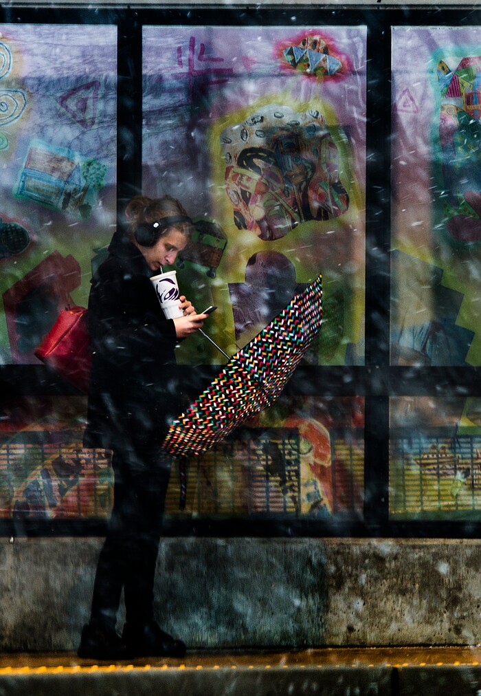 (Leah Hogsten | The Salt Lake Tribune) A late afternoon snowfall in Salt Lake City, Wednesday, December 20, 2017 promises to clear the air and make skiers happy.