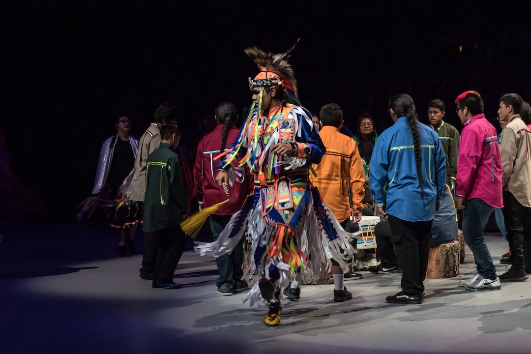 (Courtesy of the LDS Church) A tribute was given to Native Americans who were the first to inhabit what later became Cedar City. More than 3,000 Latter-day Saint youth participated in the cultural celebration, December 9, 2017, the day before the Cedar City Utah Temple was dedicated.