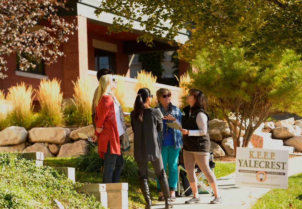 Leah Hogsten  |  The Salt Lake Tribune

Historic preservationists are hosted a walking tour of a few blocks in Yalecrest, Saturday, October 24, 2015.