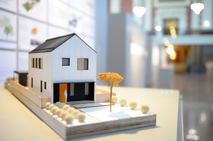 (Chris Samuels | The Salt Lake Tribune) Atelier Jörg Rügemer's The Slim House is on display at a showcase for Utah Design Arts at the Rio Grande Depot in Salt Lake City, Sept. 12, 2019.