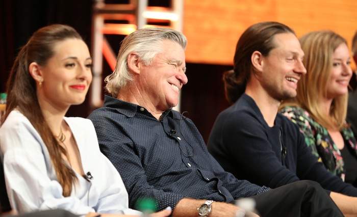 (Chris Frawley | The CW) Vivien Cardone, Treat Williams, Gregory Smith and Emily VanCamp at the “Everwood” reunion.