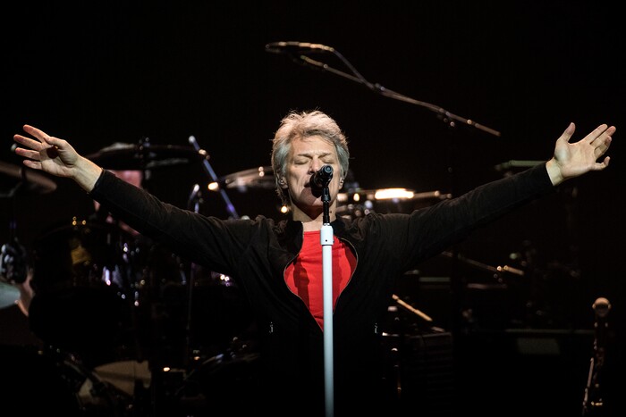 (Chris Detrick | The Salt Lake Tribune) Jon Bon Jovi performs during the 'This House Is Not for Sale' Tour at Vivint Smart Home Arena Friday, March 16, 2018.