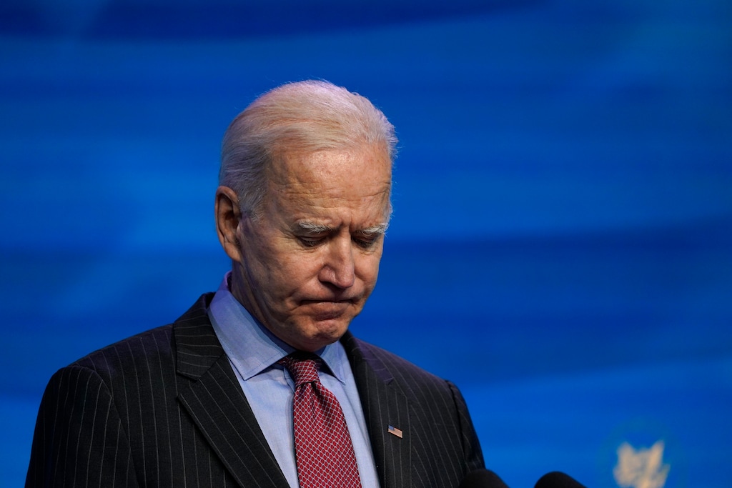(Susan Walsh | AP photo) President-elect Joe Biden speaks during an event at The Queen theater in Wilmington, Del., Friday, Jan. 8, 2021, to announce key administration posts. He also praised Utah Sen. Mitt Romney, and suggested Republicans emulate people such as Romney as they rebuild their party after President Donald Trump.