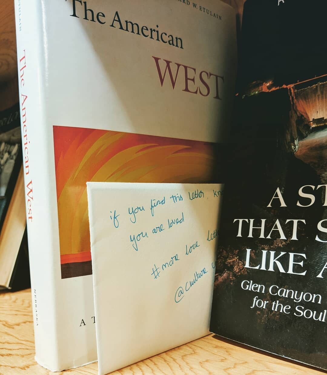 (Photo courtesy of Kate E. Thompson) Seattle author Kate E. Thompson was shopping at Weller Book Works in Salt Lake City on March 24, 2019, when she found an envelope left by Culture Collective, which regularly leaves love letters in public spaces for people to find.