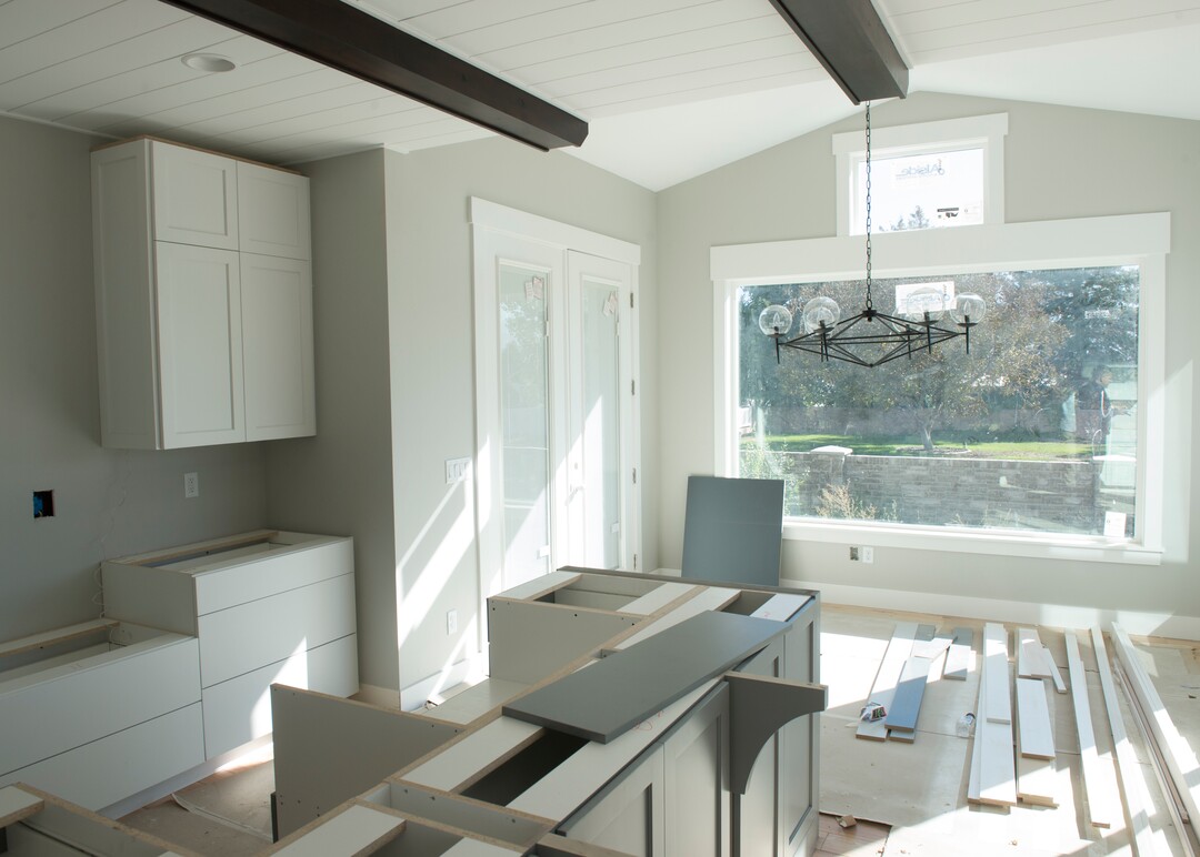 (Rick Egan  |  The Salt Lake Tribune)    Kitchen and dining area, in a custom home in Riverton, Monday, Sept. 24, 2018.