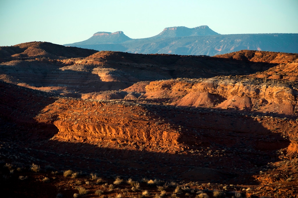 (Rick Egan  |  The Salt Lake Tribune) The Bears Ears mountain as seen from the Comb Ridge near Bluff, Utah, Thursday, December 29, 2016.