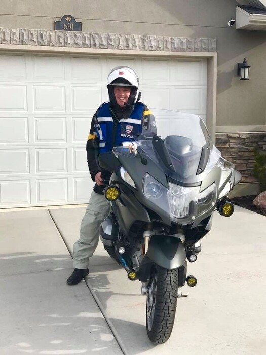 (Courtesy photo|UDOT) Motorcyclist Peter Ballentine shows off the sort of safety gear that saved him during a horrific crash.