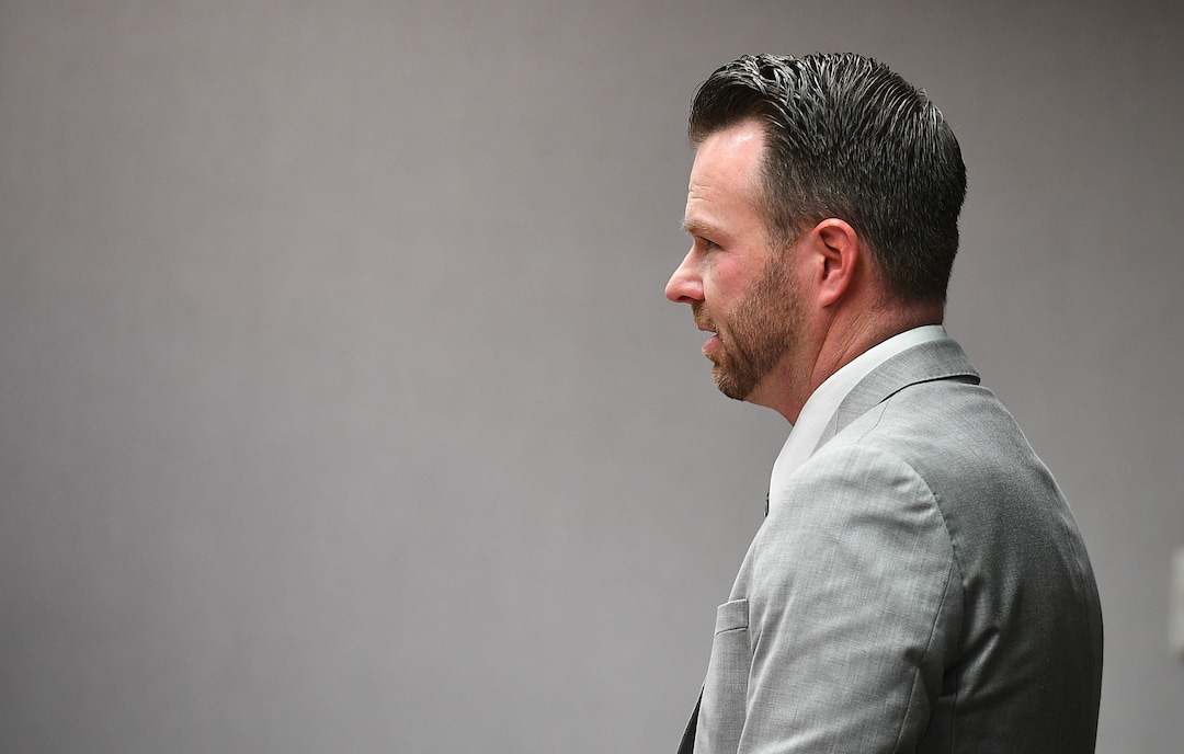 (James M. Dobson  |  Pool Photo)  The fifth district court takes Samuel Shaffer's guilty plea to felony rape of a child and felony child abuse at court in Cedar City, Wednesday, February 20, 2018.