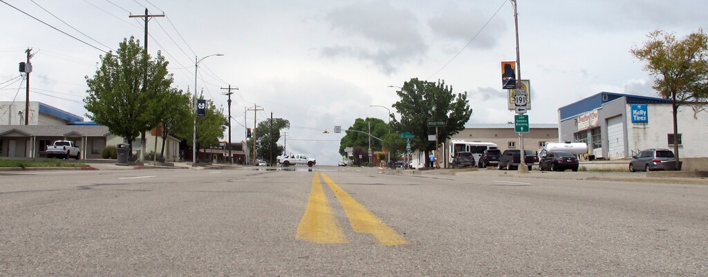 In this May 10, 2017, photo, shows a street in downtown Blanding, Utah. The rural Utah city, one of the last "dry" communities in the Mormon-majority state, will ask voters Tuesday whether to allow beer and wine sales in town for the first time in more than 80 years. (Michelle L. Price/Associated Press)