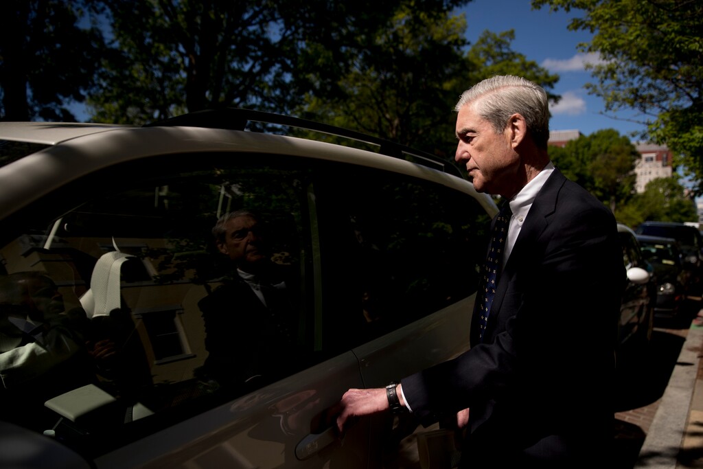 Special Counsel Robert Mueller departs Easter services at St. John's Episcopal Church, Sunday, April 21, 2019, in Washington. (AP Photo/Andrew Harnik)