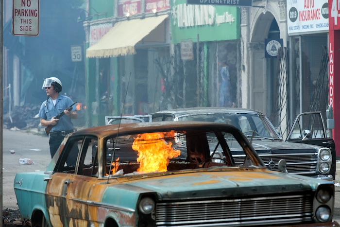 This image released by Annapurna Pictures shows a scene from "Detroit." (Francois Duhamel/Annapurna Pictures via AP)