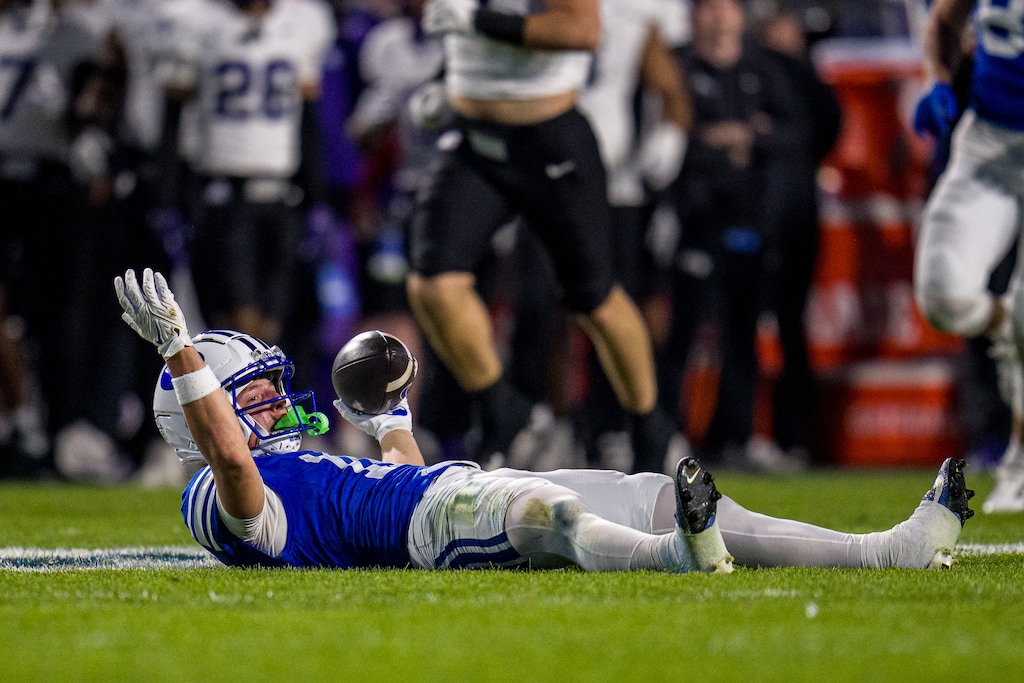(Trent Nelson | The Salt Lake Tribune) Former BYU Cougars wide receiver Parker Kingston is shown in this photo from Saturday, Nov. 15, 2025. Kingston was arrested and charged in February 2026 with one felony count of rape.