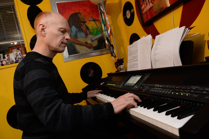 (Francisco Kjolseth | The Salt Lake Tribune) Pianist Jon Schmidt works through the segment of a musical piece as the band The Piano Guys prepares for an upcoming show.