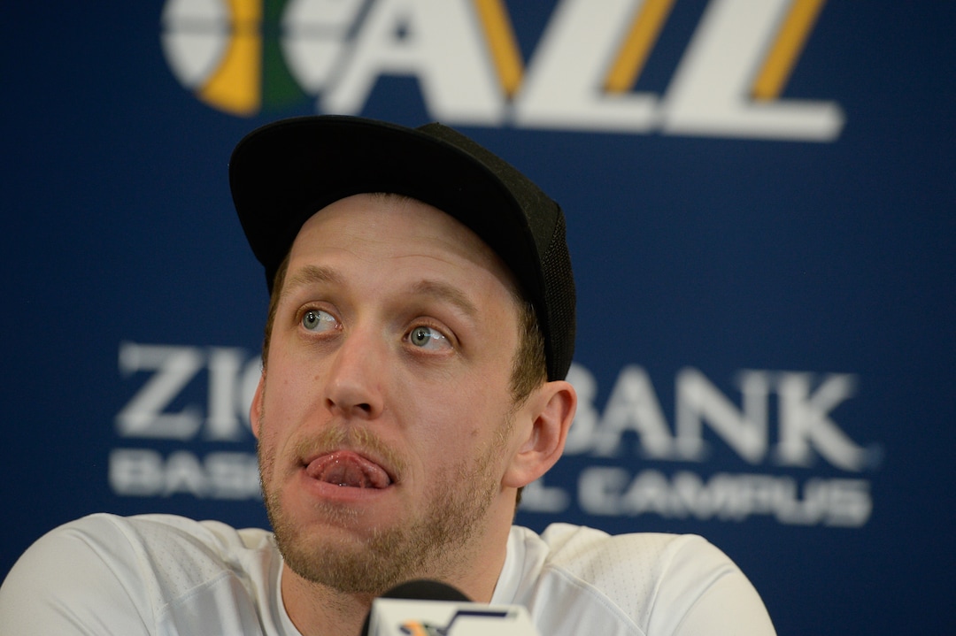 (Francisco Kjolseth  |  The Salt Lake Tribune)  Utah Jazz      forward Joe Ingles speaks with the media during exit interviews at the team's practice facility in Salt Lake City Wednesday, May 8, 2018, after losing to the Houston Rockets in Game 5 of their Western Conference Semifinals during the 2018 NBA Playoffs.