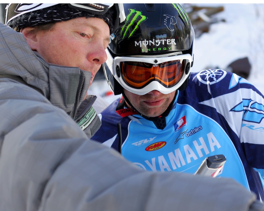 (Nathan Bilow | AP) Former U.S. Ski and Snowboard coach Peter Foley, left, goes over some instructions with a competitor at the start of the skier cross at the 11th Winter X Games at Buttermilk Ski Area near Aspen, Colo. on Friday, Jan. 26, 2007. Foley was fired by U.S. Ski and Snowboard earlier this year amid allegations of sexual assault and misconduct during his 25 years with the program.