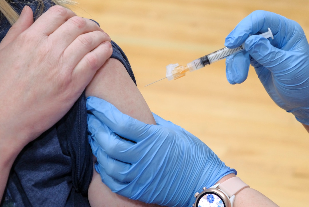 (Leah Hogsten | The Salt Lake Tribune) Employees of the Jordan School District were invited to West Hills Middle School to receive their coronavirus vaccination, Feb. 12, 2021.