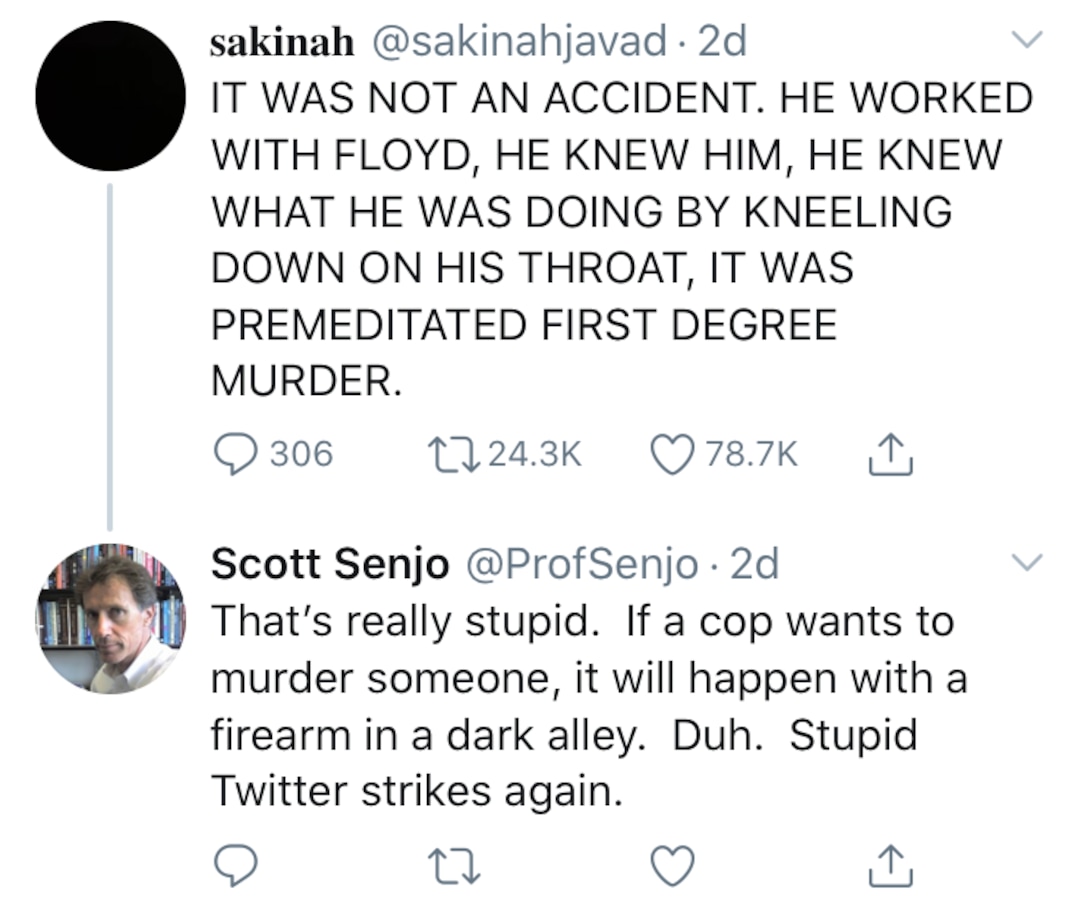 (Screenshot) A tweet from the account @ProjSenjo, linked to a Weber State professor.