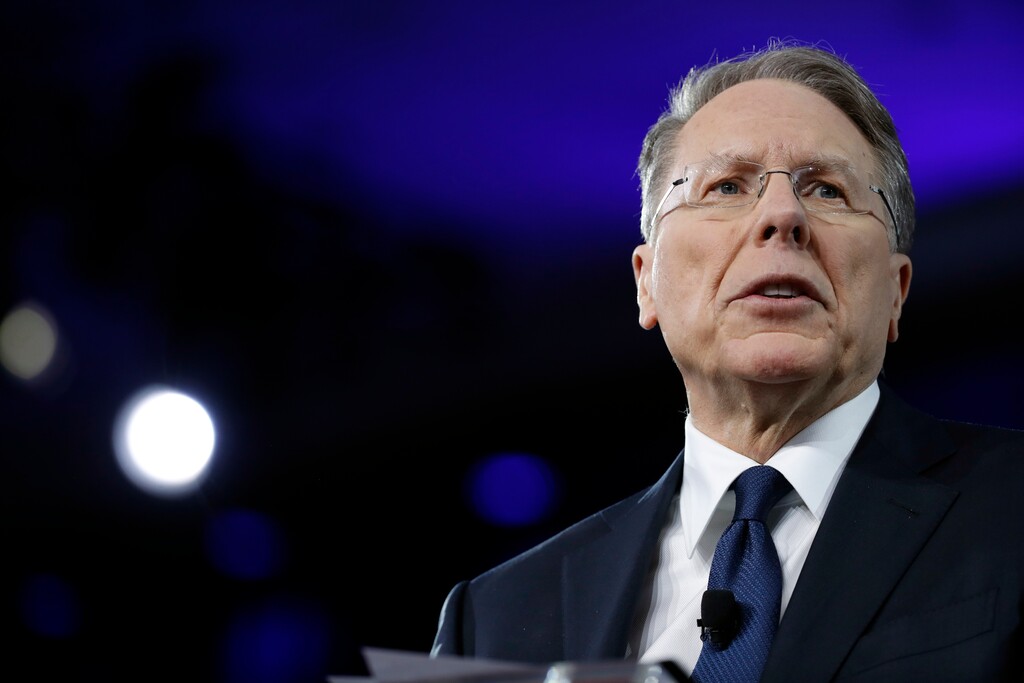 (Alex Brandon | AP) In this Feb. 24, 2017 file photo, National Rifle Association (NRA) Executive Vice President and Chief Executive Officer Wayne LaPierre speaks at the Conservative Political Action Conference (CPAC) in Oxon Hill, Md.  Amid all the turmoil engulfing the National Rifle Association there’s one big question: Will it still be a force to be reckoned with in the 2020 presidential campaign?