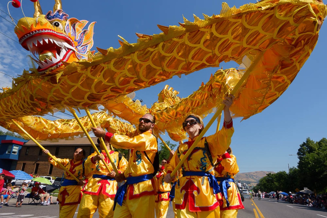 (Trent Nelson | The Salt Lake Tribune)  The Days of '47 Parade in Salt Lake City, Tuesday July 24, 2018. Utah Chinese Association.