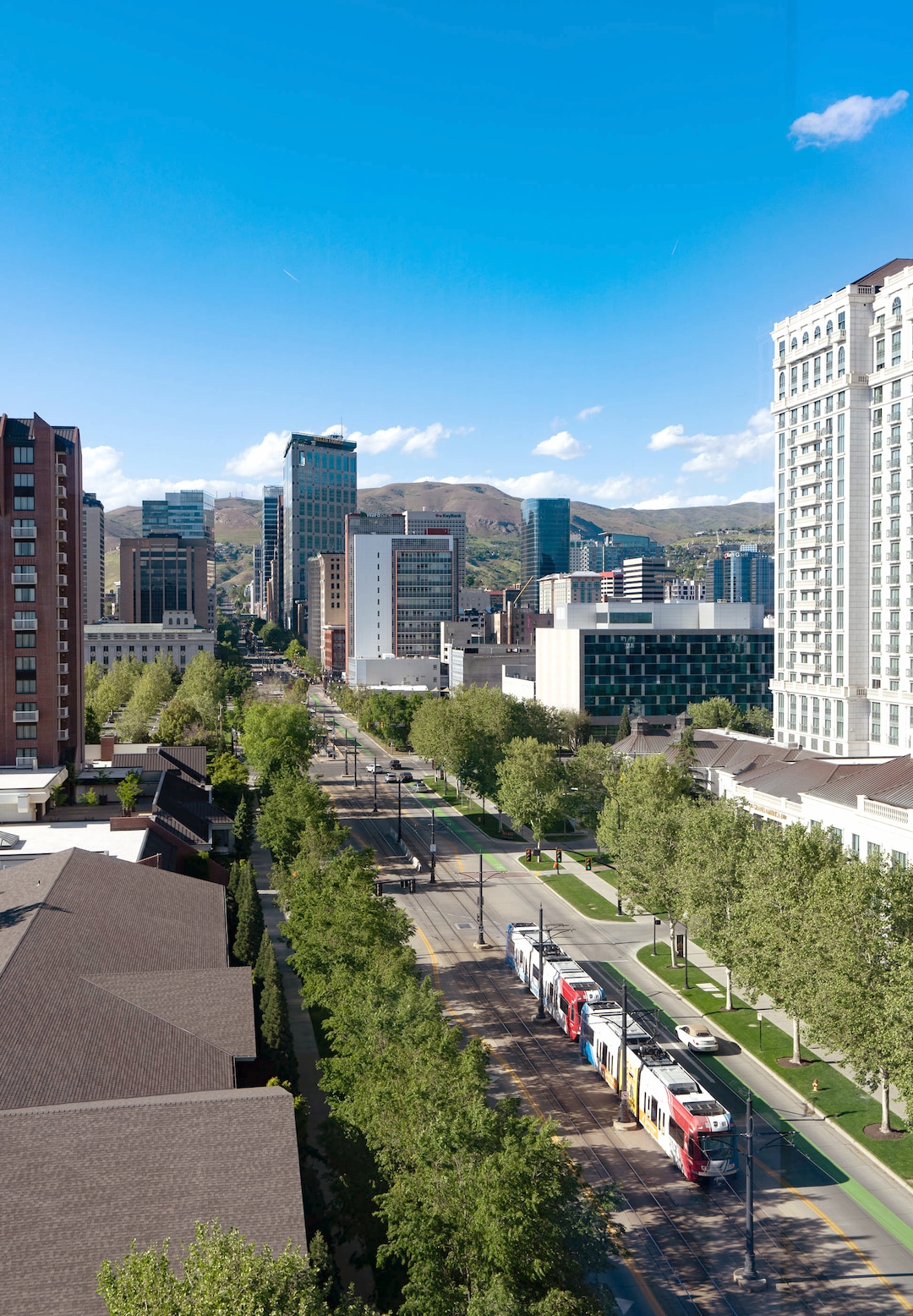 (Francisco Kjolseth | The Salt Lake Tribune) The view from the newly opened office tower at 650 Main Street in Salt Lake City on Tuesday, May 24, 2022.