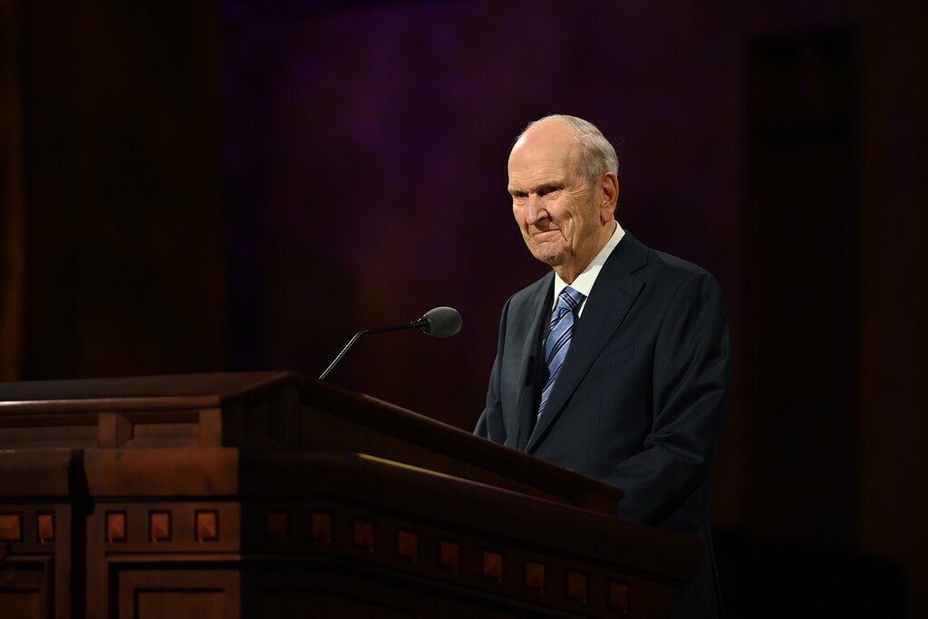 (Photo courtesy of The Church of Jesus Christ of Latter-day Saints)
President Russell M. Nelson speaks at the women's session Saturday, Oct. 3, 2020.