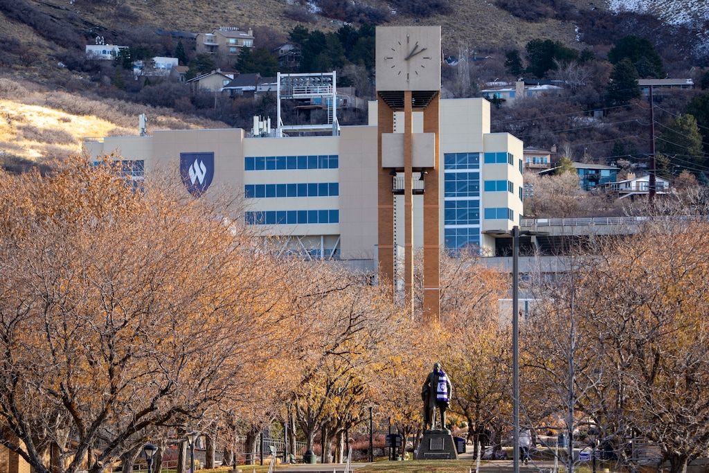 (Rick Egan | The Salt Lake Tribune) The campus of Weber State University is pictured on Tuesday, Dec 10, 2024. The Ogden school is eliminating as dean position over the College of Education as it looks to make budget reductions required by the Utah Legislature.