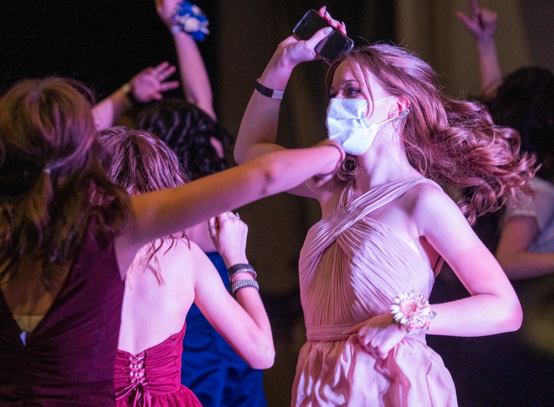 (Rick Egan | The Salt Lake Tribune)Cyprus students dance at the Cyprus High school Prom, at the Viridian Event Center, on Saturday, April 24, 2021.