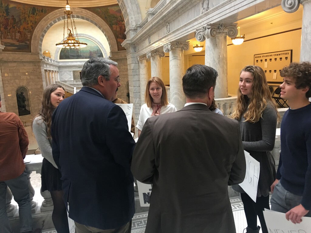 (Taylor W. Anderson | The Salt Lake Tribune)  A group of West High School students lobbied Utah lawmakers on February 23, 2018 on the issue of gun control in the wake of last week's bloody rampage in a Florida school.