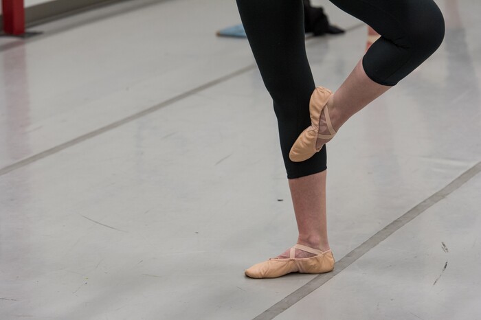 (Alex Gallivan  |  Special to the Tribune)  Participants learn the benefits of working out with ballet during a class called "Battle The Bulge With Ballet West" offered by Ballet West at The Ballet West Academy in Salt Lake City, Wednesday, January 31.