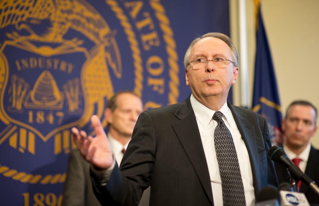 Lennie Mahler  |  The Salt Lake TribuneRich McKeon, executive chair of Count My Vote, speaks to the media in a press conference announcing a deal between Count My Vote and lawmakers at the Capitol on Sunday, March 2, 2014.