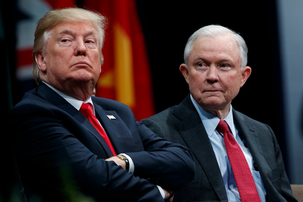 (Evan Vucci | The Associated Press) In this Dec. 15, 2017, file photo, President Donald Trump sits with Attorney General Jeff Sessions during the FBI National Academy graduation ceremony in Quantico, Va. Late last year, lawyers for Trump expressed optimism that special counsel Robert Mueller was nearing the end of his probe of Russia’s interference in the 2016 election. But if there was hope in the White House that Trump might be moving past an investigation that has dogged his presidency from the start, 2018 is beginning without signs of abatement.