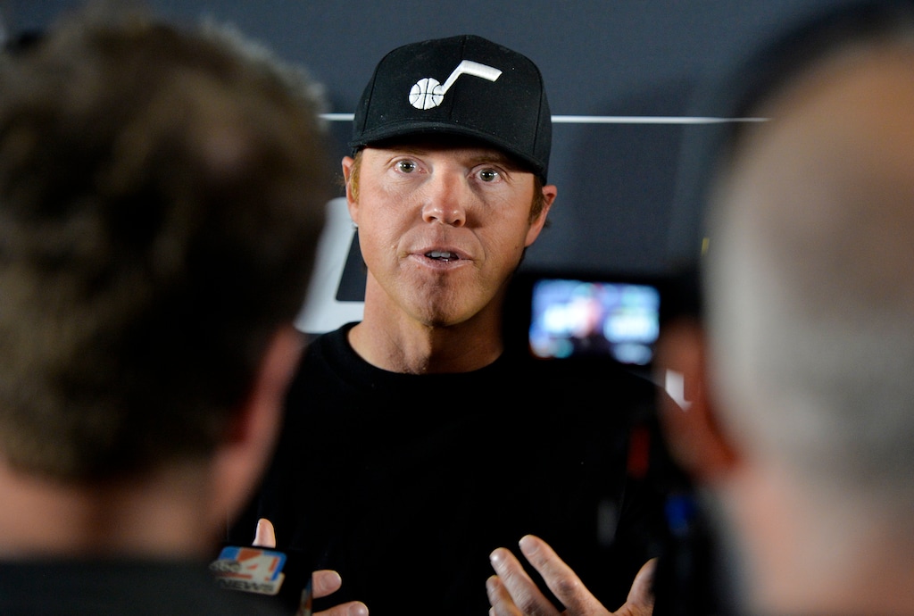 (Chris Samuels | The Salt Lake Tribune) Utah Jazz owner Ryan Smith speaks to media at Vivint Arena, Tuesday, June 21, 2022.